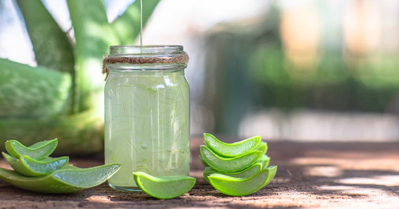 Ein ayurvedisches Getränk aus Aloe-Vera