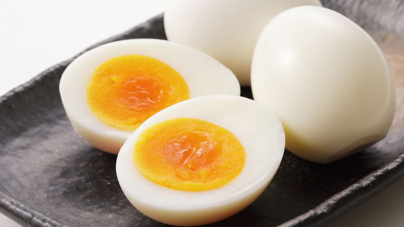 Eier bei Durchfall; Gekochte und aufgeschnittene Eier