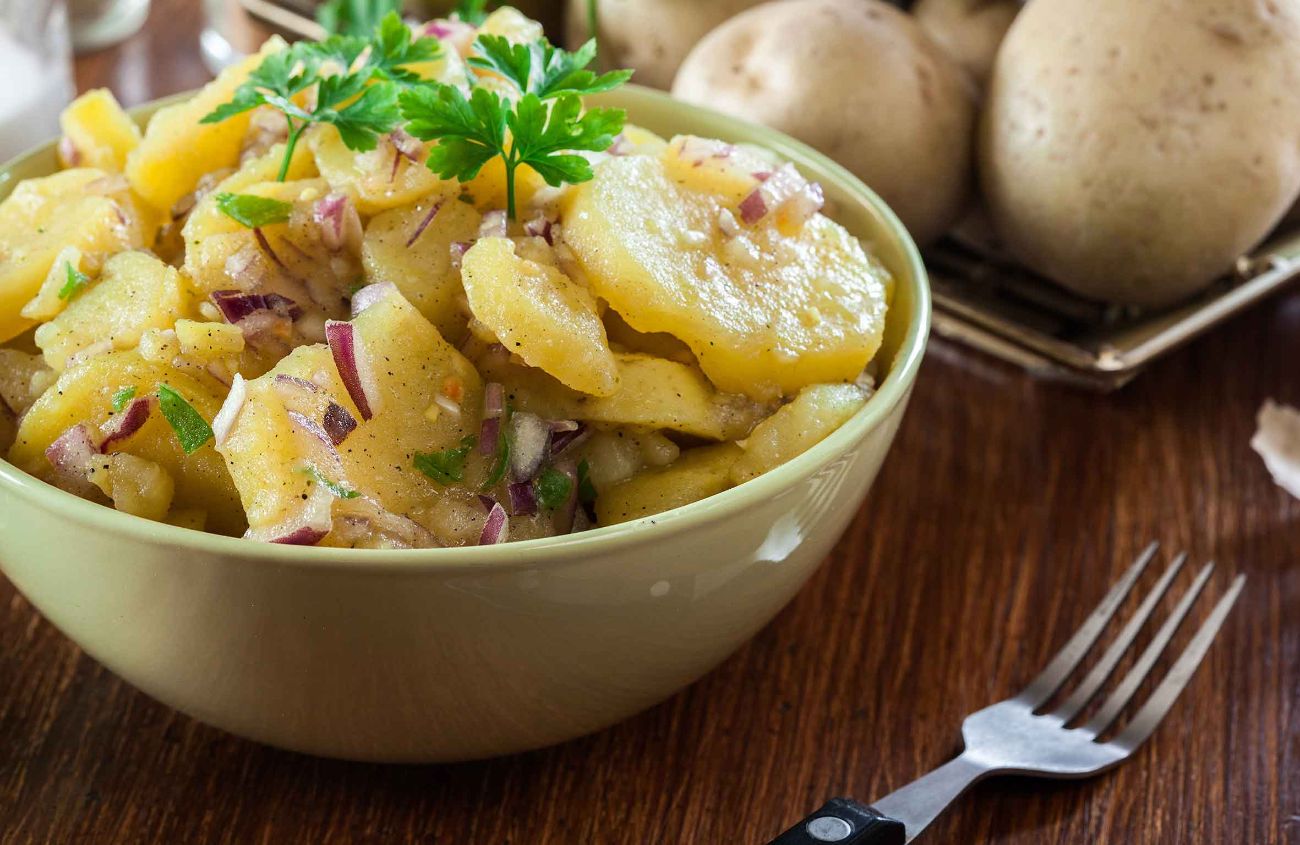 Kartoffel-Unverträglichkeit, eine Schüssel Kartoffelsalat
