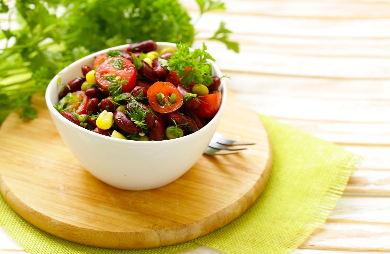 Mais Bohnen mit Kirschtomaten